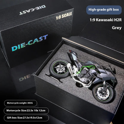 Boutique Boxed 1:9 Kawasaki H2R V4S Motorcycle Model Simulation Alloy Motorcycle Figure Gift