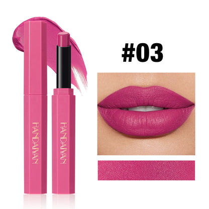 Matte Lipstick Pencil Waterproof Long Lasting Non-Stick Cup Sexy Red Matte Solid Lip Gloss Nude Pink Lipstick Pen Makeup -6 Colors