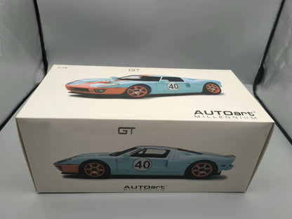 Autoart 1:18 GT40 No.40 Simulation Limited Edition All Open Alloy Metal Static Car Model Toy Gift