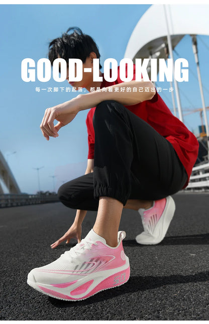 Shoes Speciality Carbon Board Marathon Men Sports Breathable Lightweight Women's Comfortable Athletic Nonskid Sneakers﻿