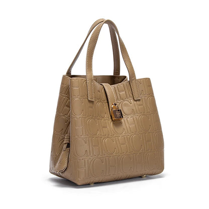 CH Classic Simple Solid Color Women's New Large Capacity Handbag Letter Element Women's Handbag