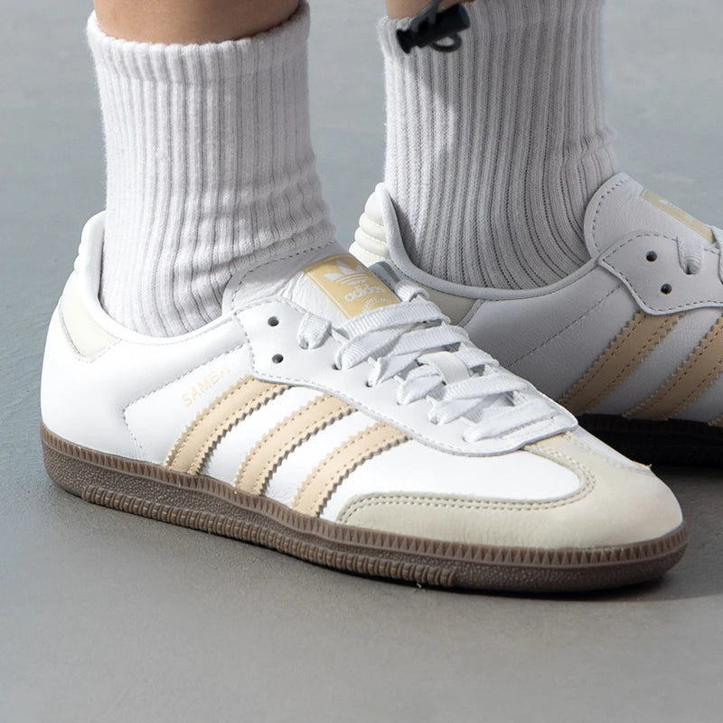 Adidas Originals Samba Women's Sneakers Retro Trendy Fashion T-Toe Shoes Low-Top Lightweight Casual Shoes Jh7300