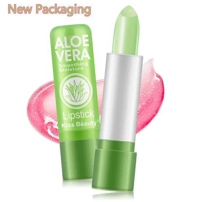 Aloe Vera Temperature Color Change Lipstick Moisturizing Lip Balm Long Lasting Waterproof Nourishing Lip Korean Makeup Cosmetics