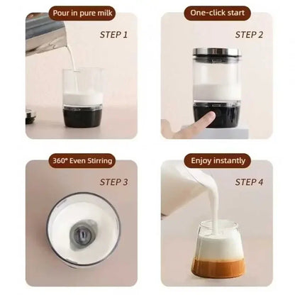New mini Convenient Electric Milk Frother Self Milk Pulling Frother Cappuccino Stirrer Latte Coffee Hot & Cold Froth Maker