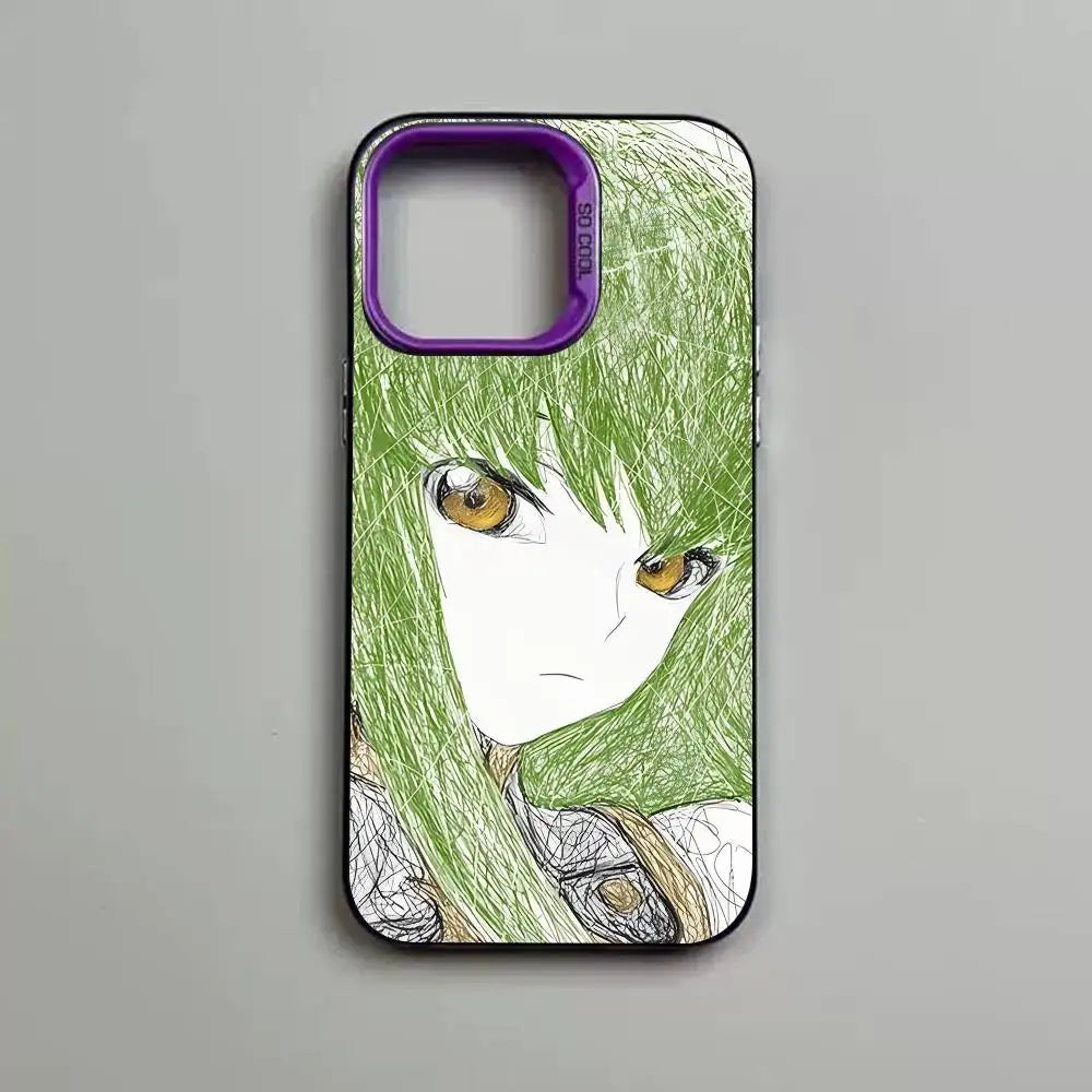 luxury comic Code Geass Phone Case For iPhone 17 16 15 14 13 12 11 Pro MAX Matte Shockproof Back Anti Fall Matte Cover