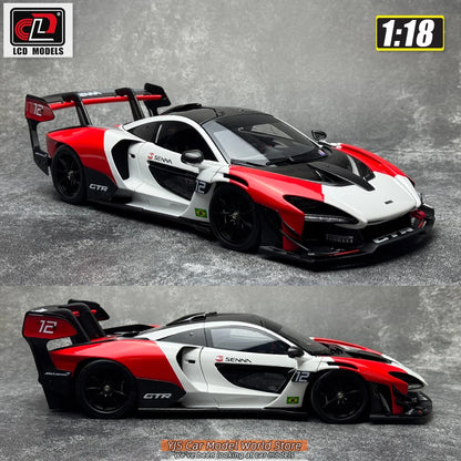 LCD Diecast car model 1:18 McLaren Senna GTR car model metal static display collection