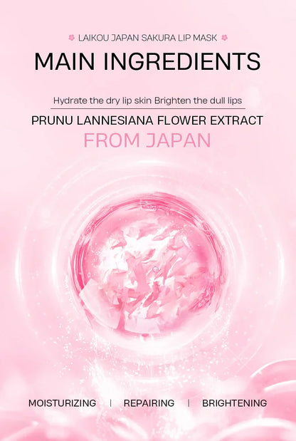 Laikou Sakura Lip Mask 8g Overnight Treatment Hydrating Moisturizing Repair Dry Chapped Lips Nourishing Care Peel Off