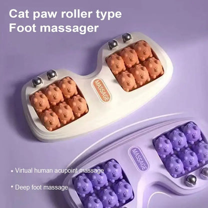 Foot Massager Roller Feet Acupressure Point Massage Plantar Fasciitis Pain Relief Relax Roller Trigger Point Reflexology Tool