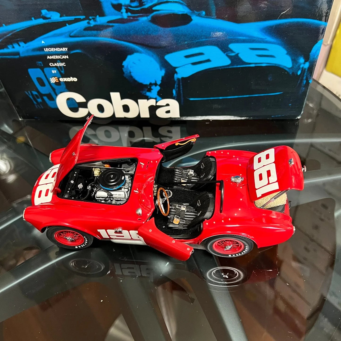 Exoto 1:18 AC Cobra 260 Shelby #198 1963 Simulation Limited Edition All Open Alloy Metal Static Car Model Toy Gift