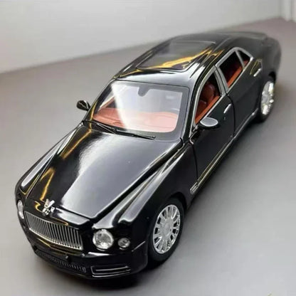 Diecast 1:24 Scale Bentley Mulsanne Alloy Model Car Collection Vehicle Simulation Sound & Light Metal Toy Gift