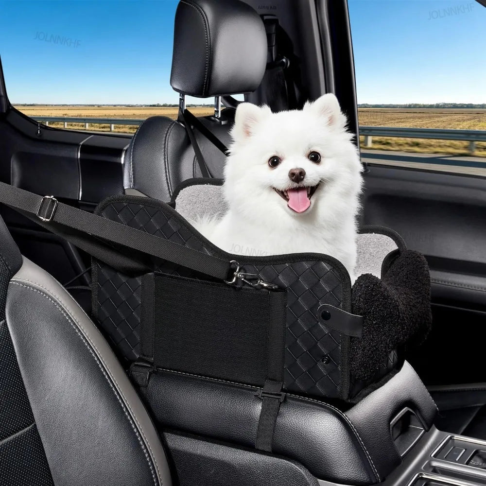 Center Console Dog Car Seat Portable Car Safety Travel Dog Beds Pet Puppy Middle Console Dog Car Seat for Small Dogs Cats