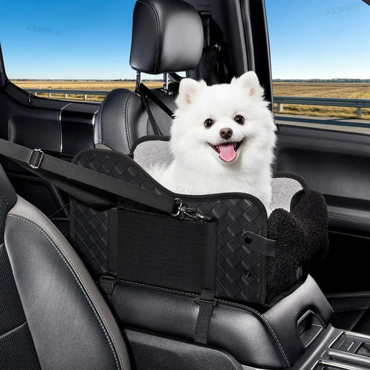 Center Console Dog Car Seat Portable Car Safety Travel Dog Beds Pet Puppy Middle Console Dog Car Seat for Small Dogs Cats