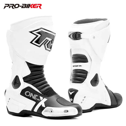 Professional Motorcycle Boots Men Motocross Off Road Racing Boots Wear Resistant Botas Moto Anti-slip Motorcyclist Shoes