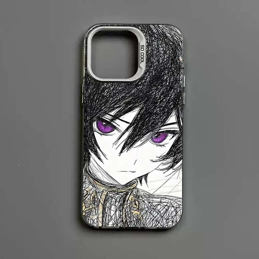 luxury comic Code Geass Phone Case For iPhone 17 16 15 14 13 12 11 Pro MAX Matte Shockproof Back Anti Fall Matte Cover