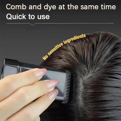 2Pcs Comb Hair Dye Stick Portable Hair Root Cover Up Stick Men Women Gray Hair Coverage Sweat-Proof 2in1 Instant Coloring Wand