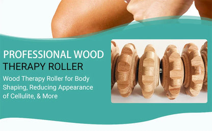 Curved Wood Therapy Massage Tool Massage Roller Lymphatic Drainage Massager Handheld for Release Cellulite Relieve Muscle Stress
