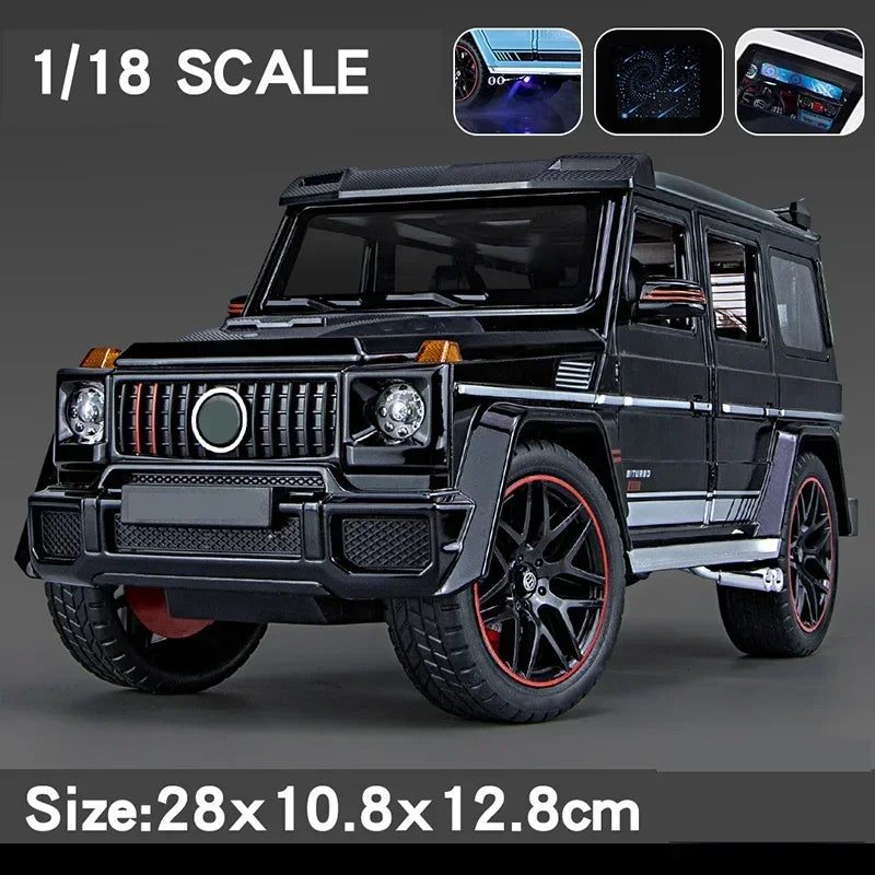 G800 Model Car 1:18 Alloy Diecast Metal Off-Road Vehicles Collection With Sound & Light Toy Cars Gift Series