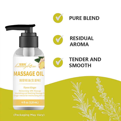 Ginger Massage Oil for Relaxing Muscles Massage Oil for Massage Body Oil for Skin Moisturizing for Men and Women 120ml