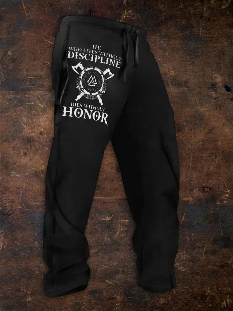 Men's retro Viking Celtic Crow Skull 3D printed casual pants drawstring straight leg pants summer Spring beach pants