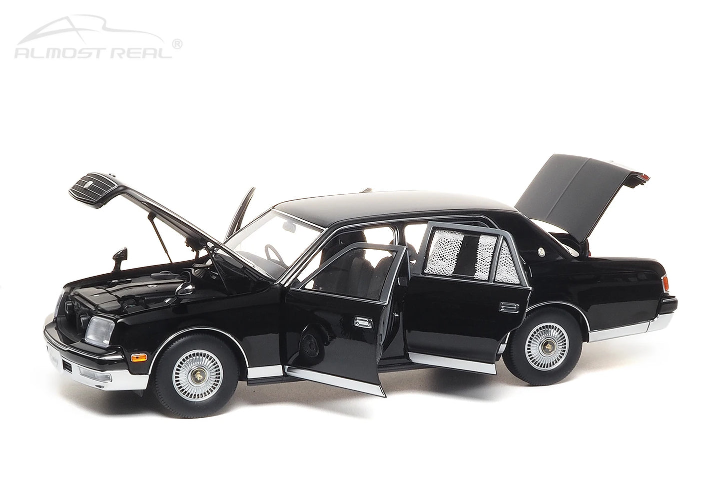 Almost Real Car model 1/18 Toyota Century alloy full open model 1997 black Static collection Collect Holiday gift