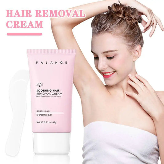 60g FALANQE Gentle Hair Removal Cream Painless Non-irritating Intimate Private Areas Depilatory For Women Men Body Legs Arms NEW