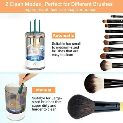 Automatic Rotating Makeup Brush Cleaner Electric Cosmetic Brush Washing Machine