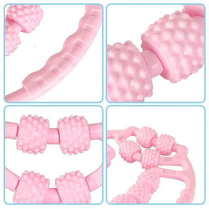 Wheel Annular Leg Clamp Massager Relaxing Plastic Leg Roller Muscle Trainer Bar Yoga Meridian Massager Annular Leg Clamp Clip