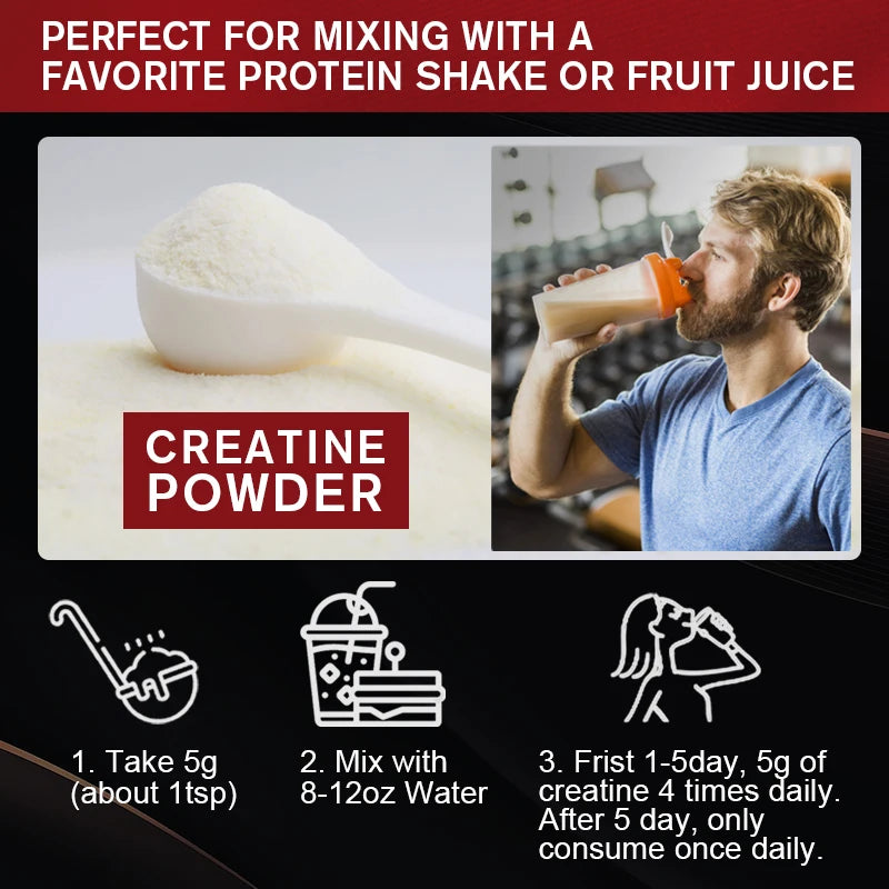 GPGP GreenPeople Creatine Monohydrate Powder Creatine Powder Muscle Recovery Muscle Builder for Men & Women Workout Supplements