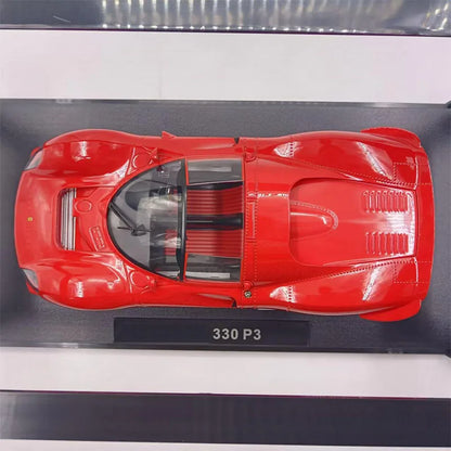 F 330 P3 4.0L V12 Scale1:18 Two-door Coupe Simulation Alloy Car Model Display Collectible Toy Gift Souvenir Decration