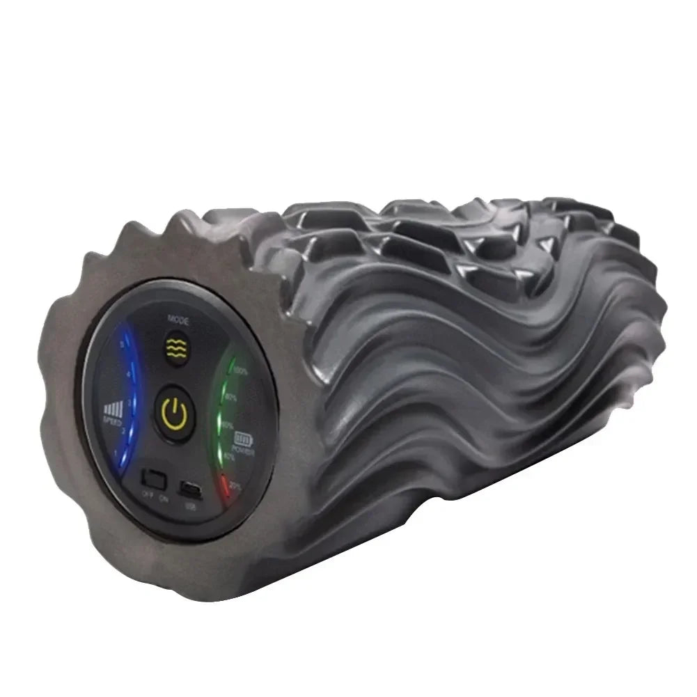 Foam Shaft Vibration Massage Roller – 5 Speeds Deep Tissue Muscle Relaxation