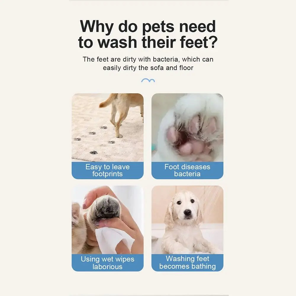 Removable Design Automatic Pet Foot Washer Intelligent Cleaning Electric Powered Pet Paw Cleaner Usb Charging Intelligence