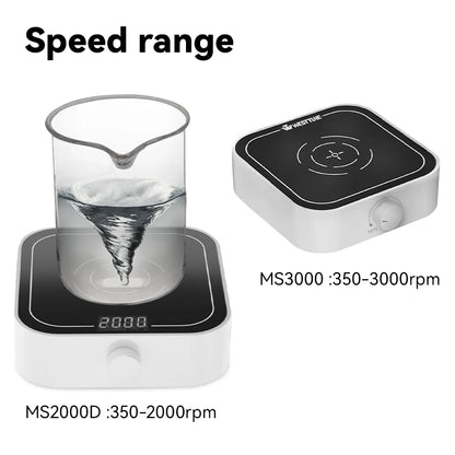WESTTUNE Laboratory Magnetic Stirrer 3000PRM Magetic Mixer Max Stirring 3L Capacity Stir Plate with 2 PCS Stir Bar (No Heating)