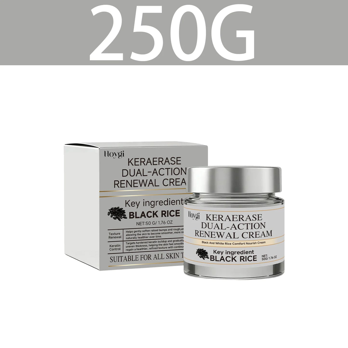 HOYGI Anti Dryness Face Cream Black Rice Facial Glowing Replenisning Shrink Pore Brightening Moisturizing Serum Soothing Redness