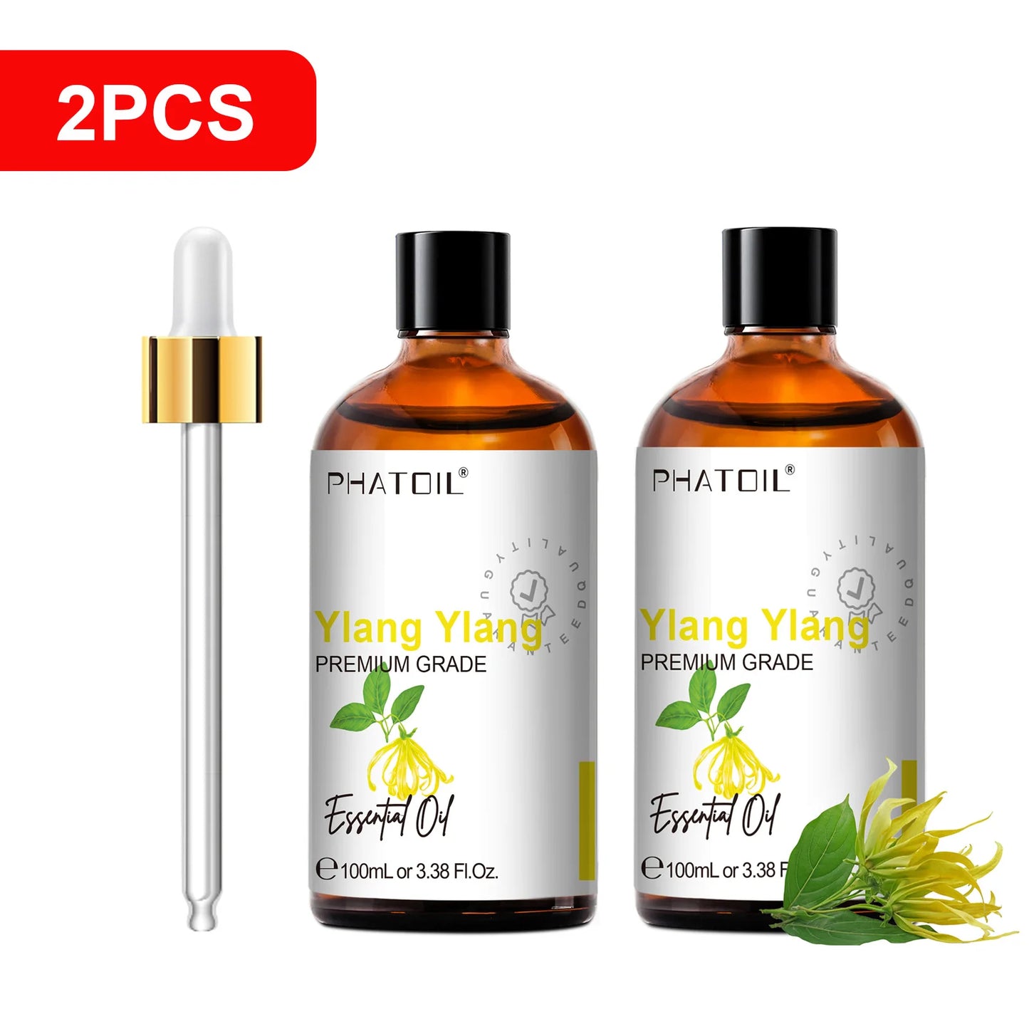 PHATOIL 100ml Pure Essential Oil For Skin Eucalyptus Peppermint Vanilla Tea tree Ylang Ylang Bergamot Aromatherapy Essential Oil
