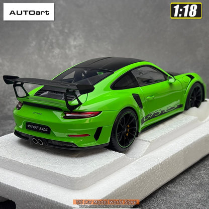 AUTOART 1/18 Scale New Porsche 911 (991.2) GT3 RS Weissach Package Car model Sports car Static collection