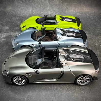AUTOART car model simulation 1/18 Porsche 918 Car Model alloy room ornament display cars model boy collection christmas gift