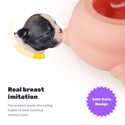 Benepaw Newborn Pet Milk Feeder For Multiple Puppies Kittens 4 Nipples Puppy Milk Feeding Bowl With Stand Nursing Station 200ml