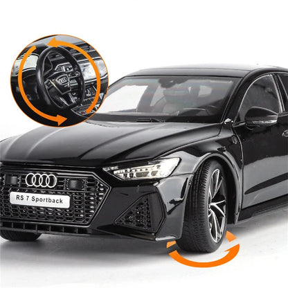 Key Remote Control Version 1:18 AUDI RS7 Alloy Sports Car Model Diecast Metal Racing Vehicle Car Model Sound Light Toy Gift