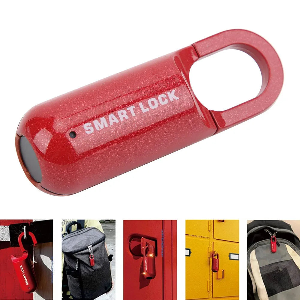 Smart Fingerprint Padlock for Locker Small Rechargeable Fingerprint Lock Keyless Biometric Thumbprint Padlock Locker Suitcase Luggage  Backpack