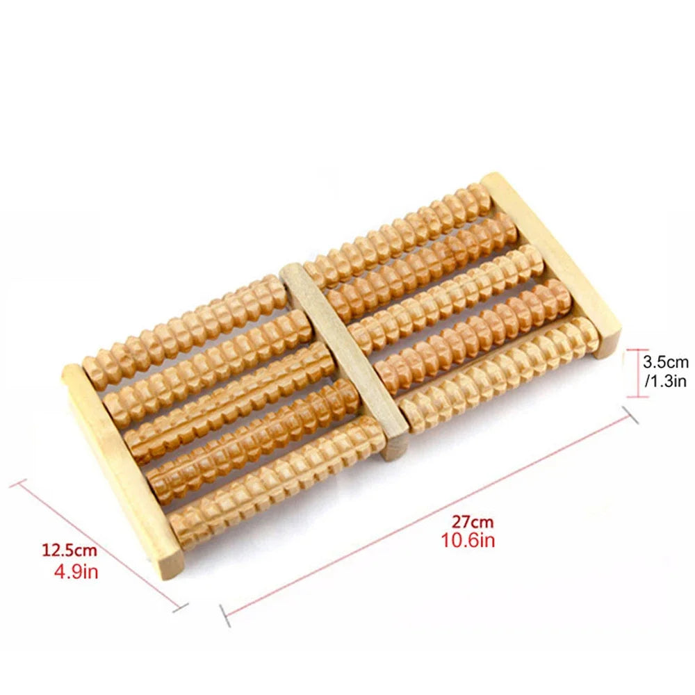 Wooden Foot Massager Roller Reflexology for Stress Fitness Health Care Feet Massager Colorful Massage Roller Pain Relief