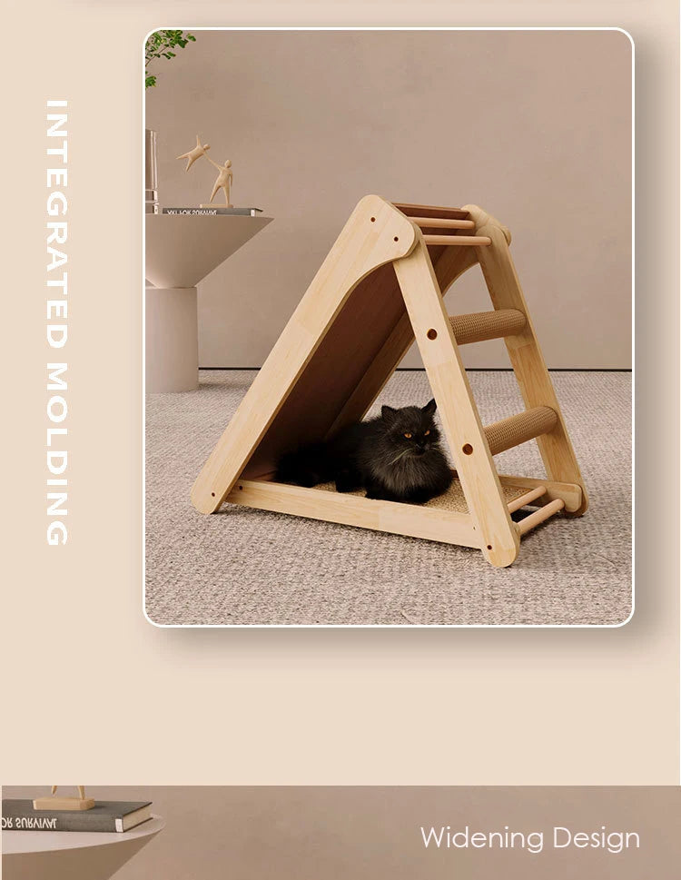 Wooden Cat Scratcher Cat Scratching Post Sisal Wear-resistant Cats Kitten Scratching Grinding Paws Toys Furniture Protector