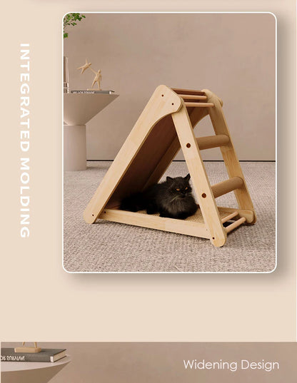 Wooden Cat Scratcher Cat Scratching Post Sisal Wear-resistant Cats Kitten Scratching Grinding Paws Toys Furniture Protector
