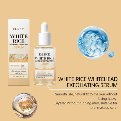 eelhoe Black & White Rice Exfoliating Serum Set BHA Niacinamide Pore Minimizing & Brightening Blackhead Whitehead Remover Skincare Set