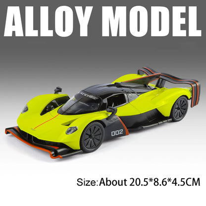 Valkyrie GT-R50 Sports 1:24 Car Model Toy Diecast Alloy Doors Opened Sound Light Supercar Collectible Ornaments Toy Gifts