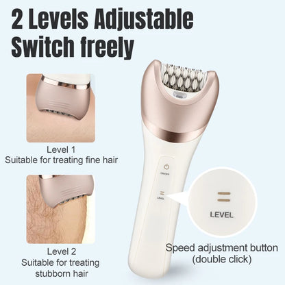 IRUIBEAUTY 703 Electric Women Epilator Shaver Leg Body Hair Removal Lip Chin Depilatory Lady Bikini Trimmer Facial Hair Remover