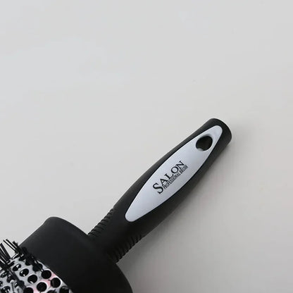 Hair Styling Hair Brush Nylon Comb Cylinder Curly Hair Rolling Comb Thermal Aluminum Tube Round Barrel Hair Comb Curly Tool