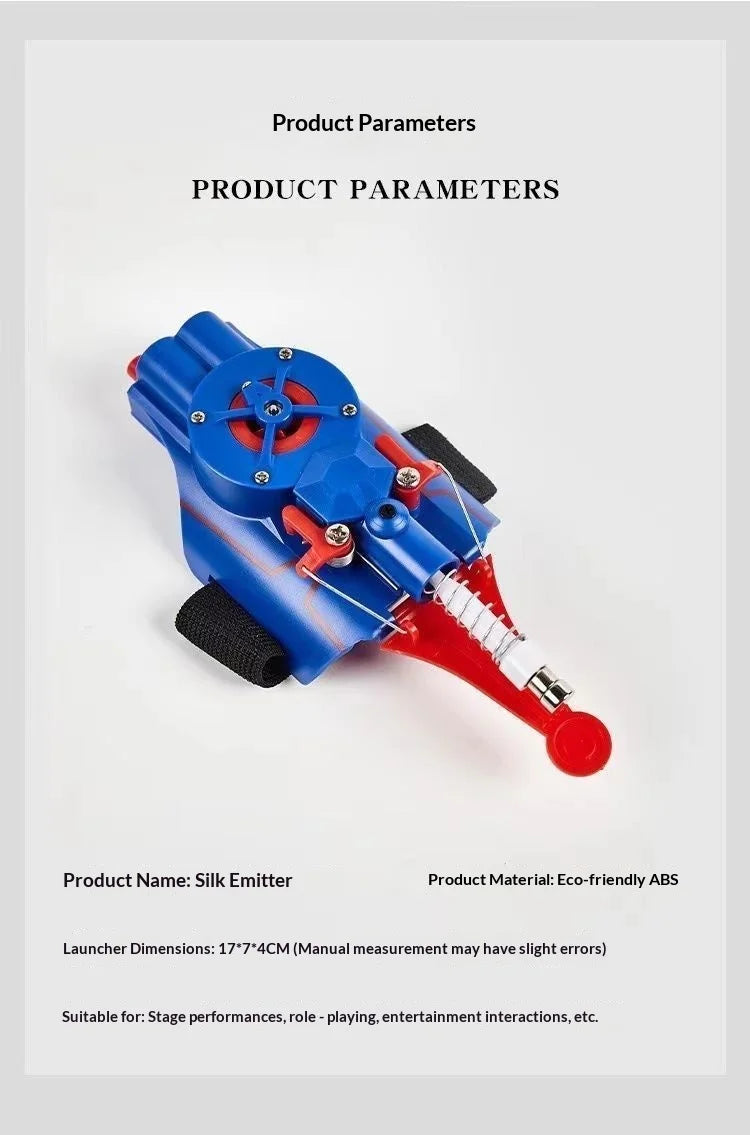 Electric Auto Retractable Spider Web Shooter Wrist Mounted Web Launcher Novelty Cosplay Prop For Adult Hero Role Play Anime Toys