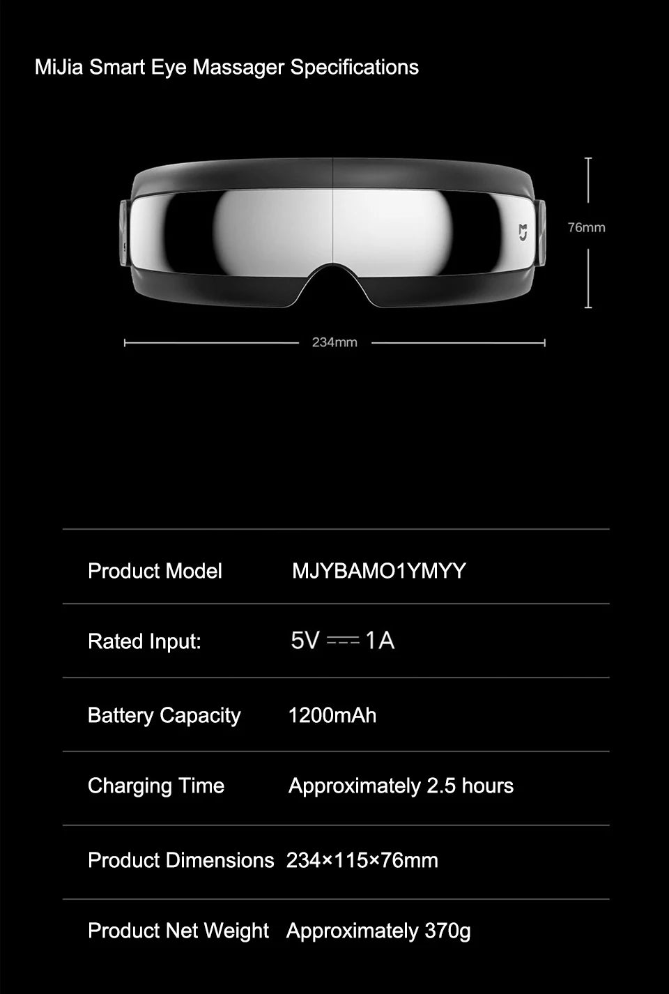 Original NEW MIJIA Smart Eye Massager  Zone Massage Visual Folding Massage Glasses Custom Eye Health For Mi Home APP