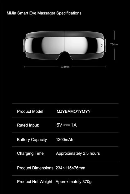 Original NEW MIJIA Smart Eye Massager  Zone Massage Visual Folding Massage Glasses Custom Eye Health For Mi Home APP