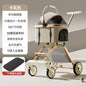 Luxury Pet Stroller 3 in 1  with 4 Wheels for Medium Small Size Dogs and Cats Detachable Carrier for Puppy Kitty Doggie Stroller